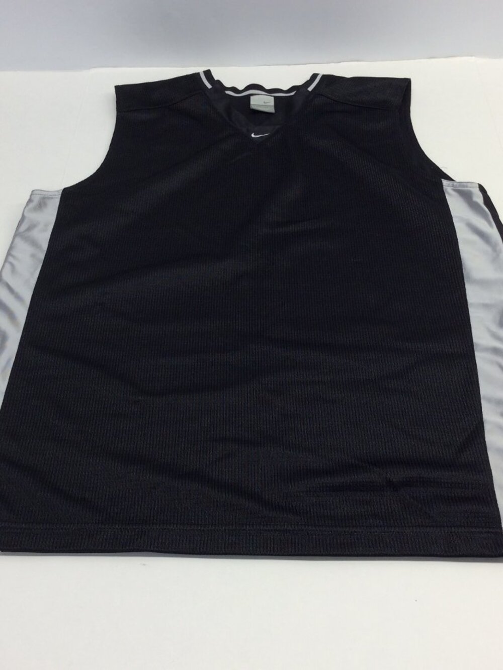 Nike Mens L Black Sleeveless Basketball Jersey Mesh Athletic Tank Top RN56323